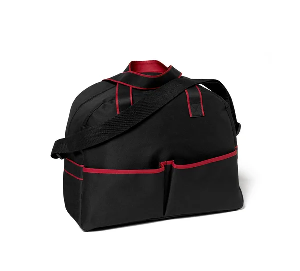 Sac noir et rouge isolé — Stockfoto