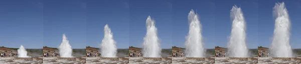 Island. södra området. Gyllene cirkeln. Strokkur geyser. termisk spr — Stockfoto