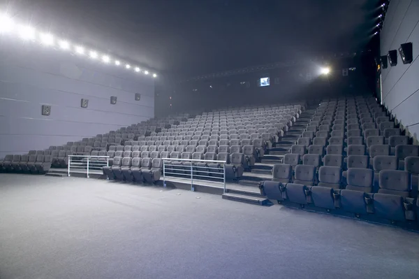 Modern big cinema auditorium interior — Stock Photo, Image