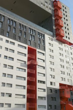 Bina dış cephe beton ve tuğla İnşaat