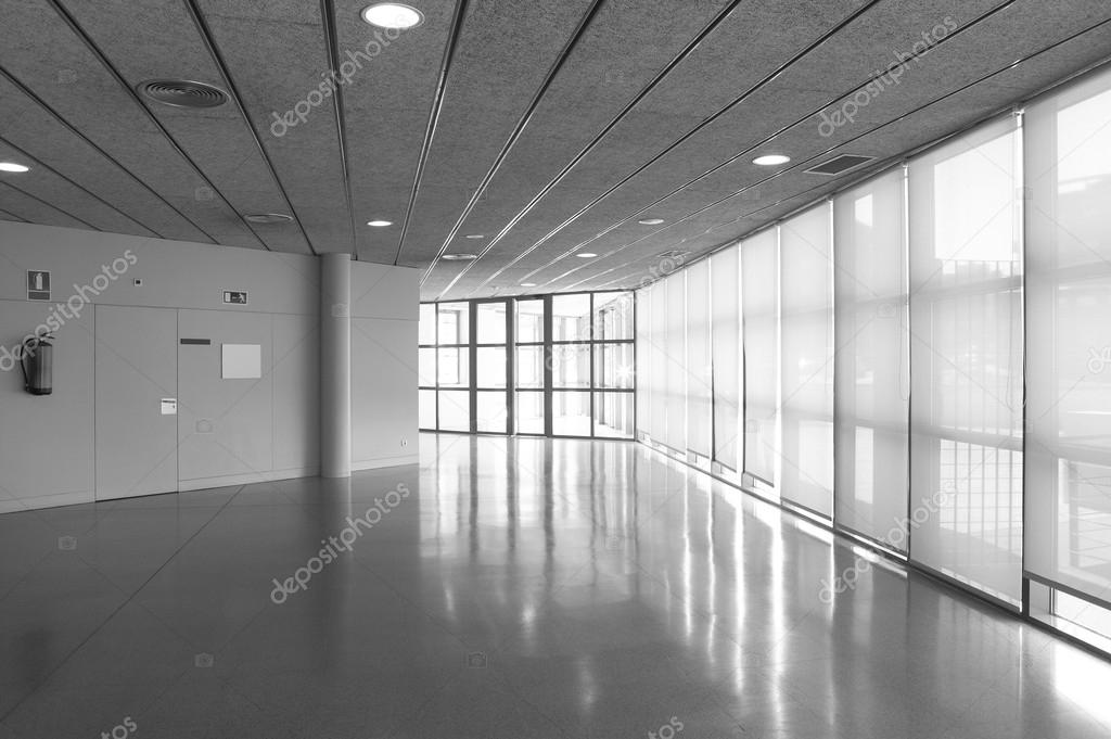 Empty corridor in a modern office building