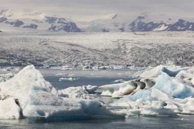 İzlanda. Güneydoğu bölgesi. jokulsarlon. buzdağı, göl ve buzul