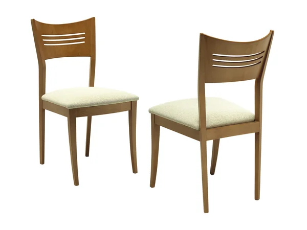 Ein Paar Holzstühle. — Stockfoto