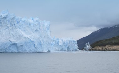 Patagonian landscape with glacier and lake. Perito Moreno clipart