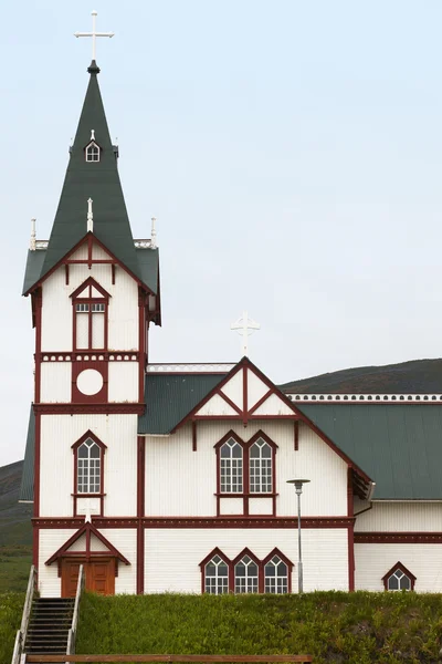 Island. husavikurkirkja Kirche. Norwegisches Holz. 1907 — Stockfoto
