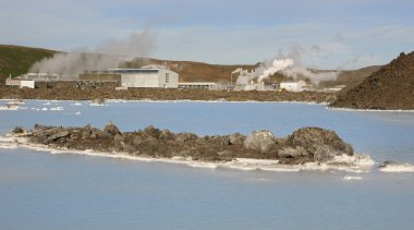 İzlanda. Reykjanes Yarımadası. mavi lagün. Jeotermal spa