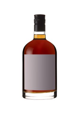 beyaz izole kırmızı Likör şişesi