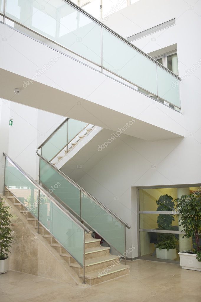 Marble stairs in a modern building