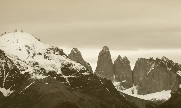 Torres del paine gipfelt. Chili. Patagonische Landschaft — Stockfoto