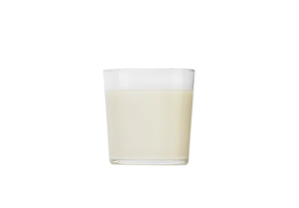 Vetro di latte isolato su bianco — Foto Stock