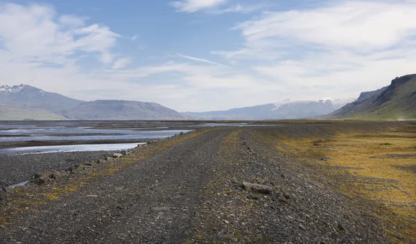 Iceland. South area. Landscape from Road F249 to Porsmork. — Stock Photo, Image