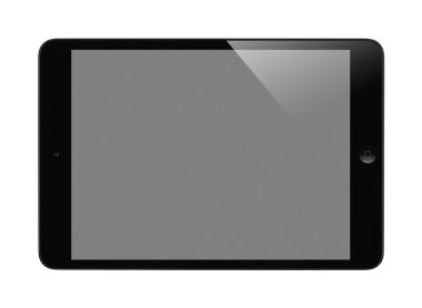 bir Tablet üzerinde beyaz izole frontal view