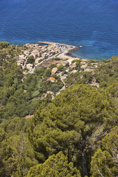 Balearic Islands Mediterranean Coastline Picturesque Village Valldemossa Port Spain — Stock Photo, Image