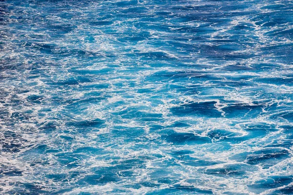 Μπλε Θάλασσα Φόντο Θαλασσινό Ξύπνημα Σκάφους Θαλάσσια Κύματα — Φωτογραφία Αρχείου