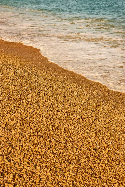 Středozemní Oblázková Pláž Modré Moře Valencii Španělsko — Stock fotografie