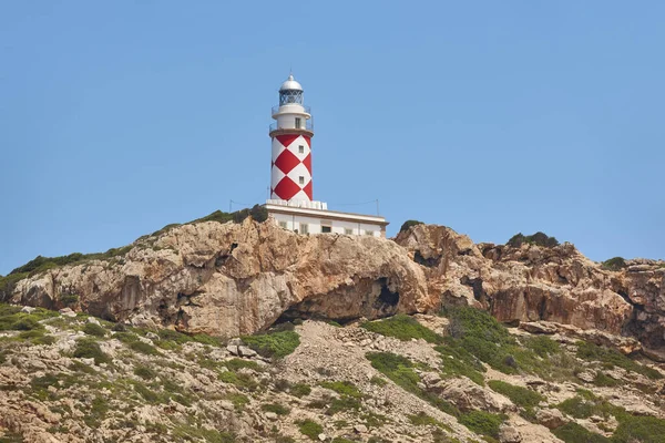 Farol Pitoresco Ilha Cabrera Arquipélago Baleares Costa Mediterrânica Espanha — Fotografia de Stock