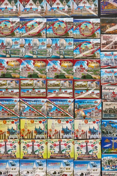 Budapest Hungarian Colorful Souvenirs Magnets Traditional Ornament Gifts — Stock Photo, Image