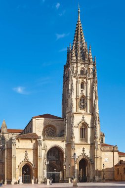 Oviedo şehir merkezindeki San Salvador Katedrali. Asturias, İspanya