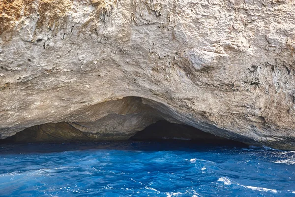 Costa Rocciosa Nell Isola Cabrera Cueva Azul Isole Baleari Spagna — Foto Stock