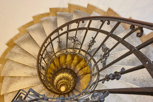 Escalier Colimaçon Pierre Fer Bâtiment Classique Intérieur — Photo