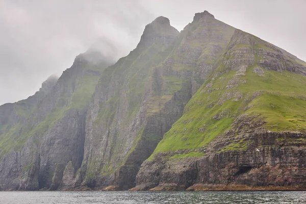 Faeröer Eilanden Zeekliffen Vestmanna Gebied Streimoy Island Denemarken — Stockfoto