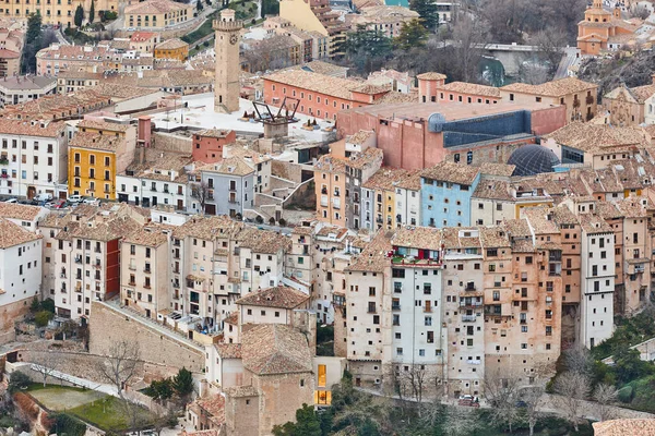 クエンカの伝統的なアンティークの建物は 古い町を比類のない遺産 スペイン — ストック写真