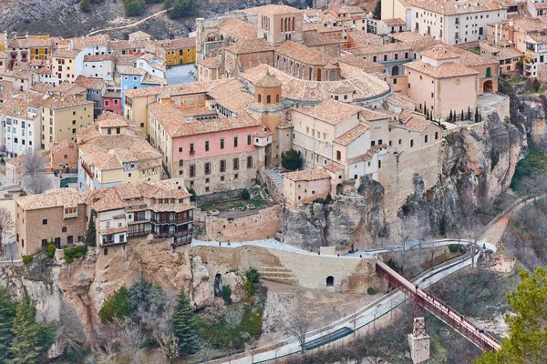 Traditionella Antika Byggnader Cuenca Unesco Arv Gamla Stan Spanien — Stockfoto