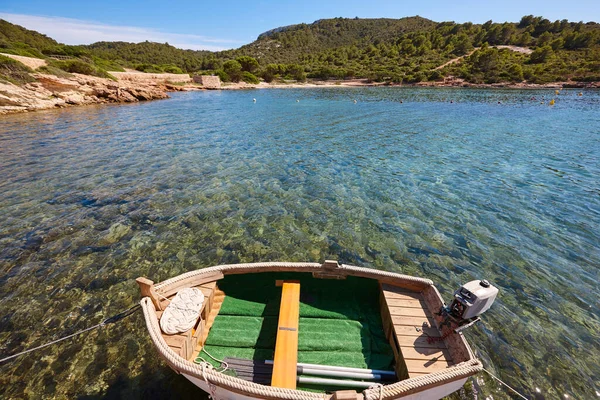 Turkosa Vatten Cabrera Öns Strandlandskap Balearerna Spanien — Stockfoto