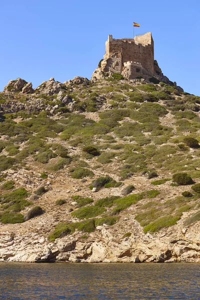 Pobřeží Středozemního Moře Cabreře Baleárské Ostrovy Castle Španělsko — Stock fotografie