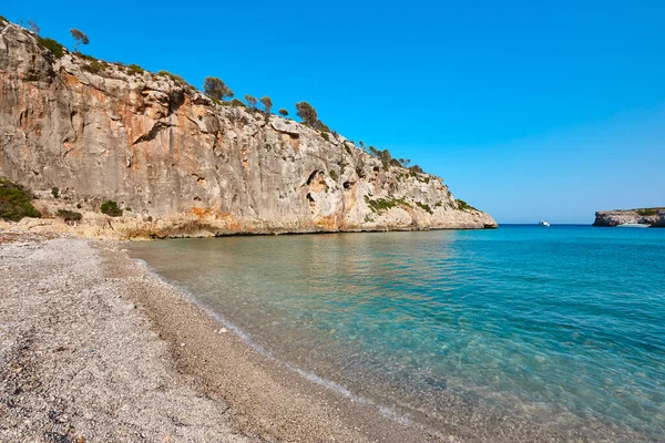Mallorca Turkuaz Sular Magraner Koyu Akdeniz Kıyı Şeridi Spanya — Stok fotoğraf