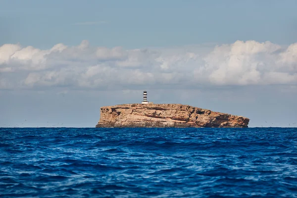 Leuchtturm Auf Den Balearen Foradada Inselchen Cabrera Archipel Spanien — Stockfoto