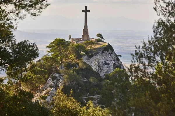 Utsiktspunkt Mallorca Cruz Del Picot San Salvador Santuari Spanien — Stockfoto