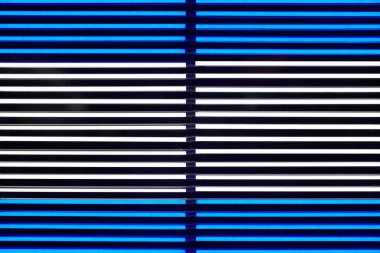 Arjantin bayrağı neon ışıklarla yapıldı. Mavi ve beyaz ışıklar 