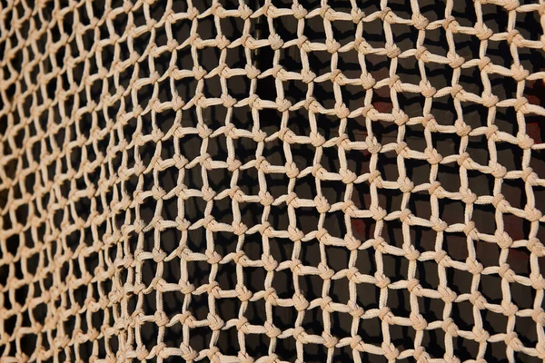 Siyah Arka Planda Balık Ağı Balıkçılık Malzemeleri Denizci — Stok fotoğraf