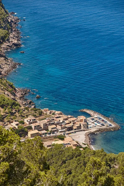 Balearen Mittelmeerküste Malerisches Dorf Valldemossa Hafen Spanien — Stockfoto
