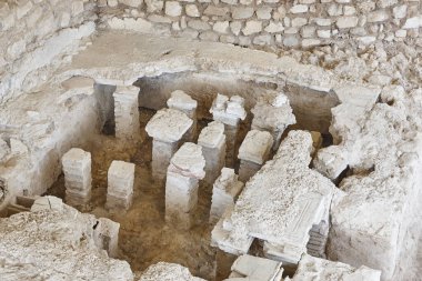 Nohales arkeolojik sahasında Roma kazısı. Cuenca simgesi, İspanya
