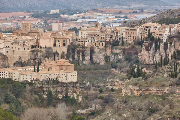 Traditionelle Antike Gebäude Der Unesco Weltkulturerbe Altstadt Von Cuenca Spanien — Stockfoto