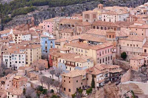 Traditionella Antika Byggnader Cuenca Unesco Arv Gamla Stan Spanien — Stockfoto