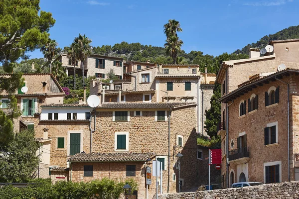 Tradiční Kamenné Domy Vesnici Fornalutx Mallorca Baleárské Ostrovy — Stock fotografie