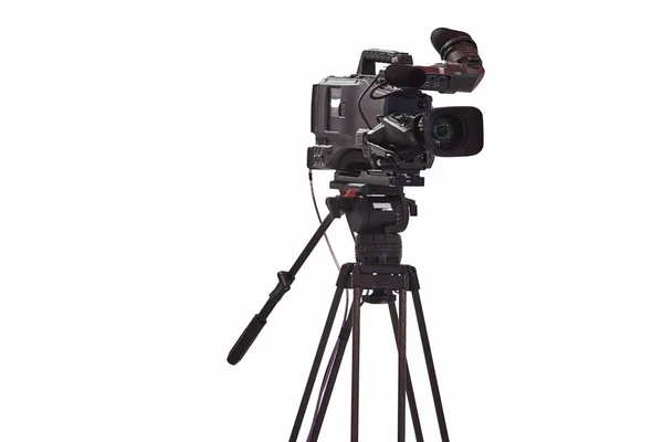 Television Set Video Camera White Screen Broadcasting — Stock Photo, Image