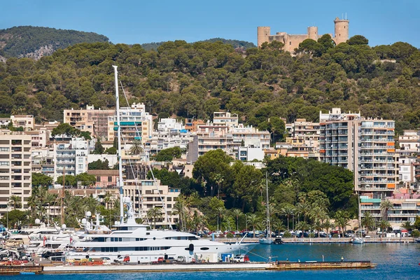Bellver Castle Palma Mallorca Harbor Mediterranean Coast Spain — Stock Photo, Image