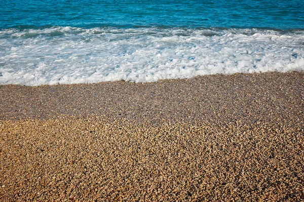 Mittelmeer Kieselstrand Und Blaues Meer Valencia Spanien — Stockfoto