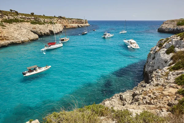 Mallorca Turkuaz Sular Pilota Koyu Akdeniz Kıyı Şeridi Spanya — Stok fotoğraf