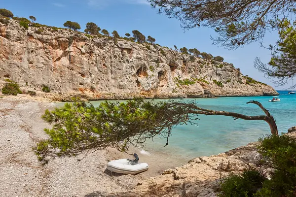 Mallorca Turkuaz Sular Magraner Koyu Akdeniz Kıyı Şeridi Spanya — Stok fotoğraf