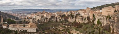 Cuenca panoramik manzara. Rey 'in bakış açısı. Castilla La Mancha. İspanya