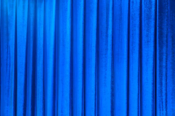 青のカーテンの背景 舞台劇映画ブロードウェイコメディを背景に — ストック写真