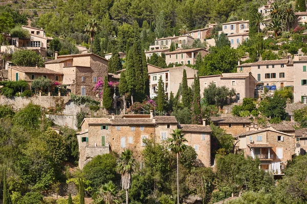 Casas Pedra Tradicionais Gama Montanhas Tramuntana Deia Maiorca Espanha — Fotografia de Stock