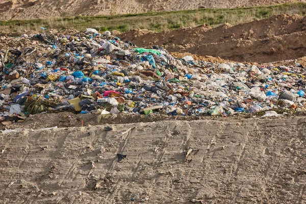 Odpad Pod Širým Nebem Znečištění Plastového Odpadu Recyklace Odpadu Spotřebitelé — Stock fotografie