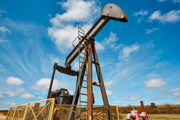 Oil Pumping Machine Pump Jack Petroleum Extraction Global Warming — ストック写真