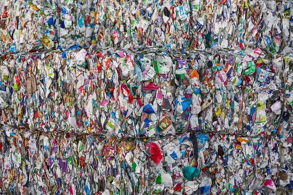 回收和包装的废物 可持续工业 处置材料 — 图库照片